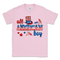 Bubblegum Pink all american boy Classic Tee - AdoDesignShop