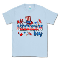 Dusty Blue all american boy Classic Tee - AdoDesignShop