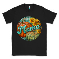 Black pumpkin mama with background Classic Tee - BundleAndBundleShop