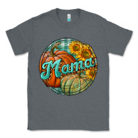 Charcoal Heather pumpkin mama with background Classic Tee - BundleAndBundleShop