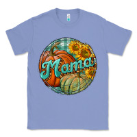 Colony Blue pumpkin mama with background Classic Tee - BundleAndBundleShop