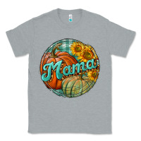 Heather Grey pumpkin mama with background Classic Tee - BundleAndBundleShop