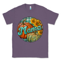 Lavender pumpkin mama with background Classic Tee - BundleAndBundleShop