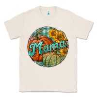 Natural pumpkin mama with background Classic Tee - BundleAndBundleShop