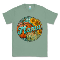 Sage pumpkin mama with background Classic Tee - BundleAndBundleShop