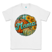 White pumpkin mama with background Classic Tee - BundleAndBundleShop