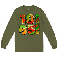 Army Green 1865 juneteenth Long Sleeve Tee - AdoDesignShop
