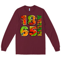 Burgundy 1865 juneteenth Long Sleeve Tee - AdoDesignShop