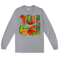 Heather Grey 1865 juneteenth Long Sleeve Tee - AdoDesignShop