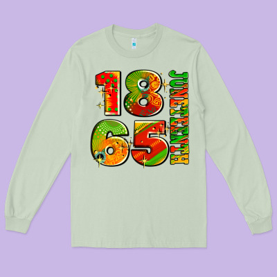 1865 Juneteenth Long Sleeve Tee Designed By Adodesignshop
