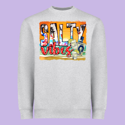 Salty Vibes Heavyweight Sweatshirt Designed By Texasbilliewilder