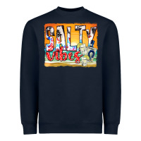 Navy salty vibes Heavyweight Sweatshirt - texasbilliewilder