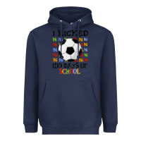 Navy i kicked 100 days of school Heavyweight Hoodie - MaliasSmallBusiness
