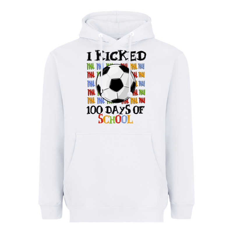 I Kicked 100 Days Of School Heavyweight Hoodie by MaliasSmallBusiness | Teevron