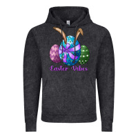 Vintage Black easter bunny ear eggs easter vibes Vintage Hoodie - RanaPortraitStore