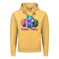 Vintage Mustard easter bunny ear eggs easter vibes Vintage Hoodie - RanaPortraitStore
