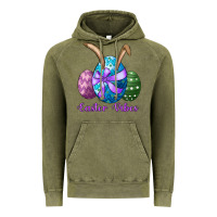 Vintage Olive easter bunny ear eggs easter vibes Vintage Hoodie - RanaPortraitStore