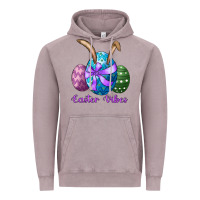 Vintage Zinc easter bunny ear eggs easter vibes Vintage Hoodie - RanaPortraitStore