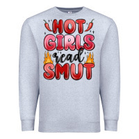 Heather Grey hot girls read smut Premium Sweatshirt - MaliasSmallBusiness
