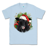Dusty Blue christmas black angus Classic Tee - JahusDesignShop