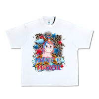 White Merica is magical 4th of july Urban Heavy Tee - CowGirlArtShop