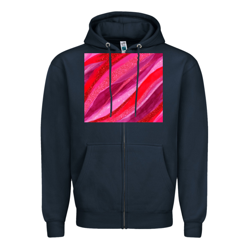 Valentines Day Glitter And Watercolor Zipper Hoodie by AdoDesignShop | Teevron