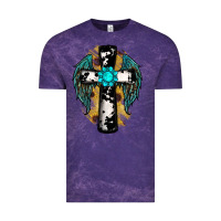 Cloud Purple cross gemstone wings Vintage Tee - RanaPortraitStore