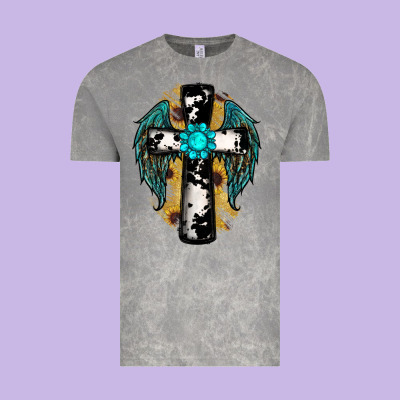 Cross Gemstone Wings Vintage Tee Designed By Ranaportraitstore