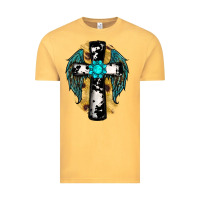Vintage Mustard cross gemstone wings Vintage Tee - RanaPortraitStore