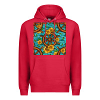 Cardinal Lake Boat Rudder And Sunflowers Seamless Pattern Premium Hoodie - BundleAndBundleShop