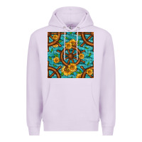 Lilac Lake Boat Rudder And Sunflowers Seamless Pattern Premium Hoodie - BundleAndBundleShop