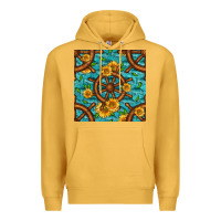 Mustard Lake Boat Rudder And Sunflowers Seamless Pattern Premium Hoodie - BundleAndBundleShop