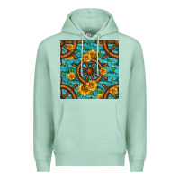 Seafoam Lake Boat Rudder And Sunflowers Seamless Pattern Premium Hoodie - BundleAndBundleShop