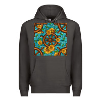 Smoke Lake Boat Rudder And Sunflowers Seamless Pattern Premium Hoodie - BundleAndBundleShop