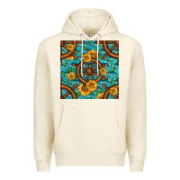 Tofu Lake Boat Rudder And Sunflowers Seamless Pattern Premium Hoodie - BundleAndBundleShop