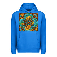 True Royal Lake Boat Rudder And Sunflowers Seamless Pattern Premium Hoodie - BundleAndBundleShop