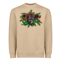 Mushroom Christmas highland calf Heavyweight Sweatshirt - RanaPortraitStore