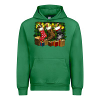 Emerald Christmas Santa Socks Urban Hoodie - RanaPortraitStore