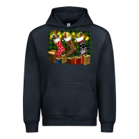 Navy Christmas Santa Socks Urban Hoodie - RanaPortraitStore
