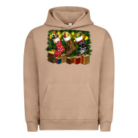 Pigment Burro Christmas Santa Socks Urban Hoodie - RanaPortraitStore