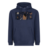 Navy black woman confident Heavyweight Hoodie - MaliasSmallBusiness