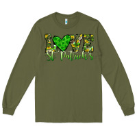 Army Green love st patrick s heart Long Sleeve Tee - JahusDesignShop