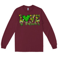 Burgundy love st patrick s heart Long Sleeve Tee - JahusDesignShop