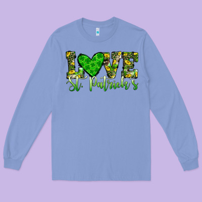 Love St Patrick S Heart Long Sleeve Tee Designed By Jahusdesignshop