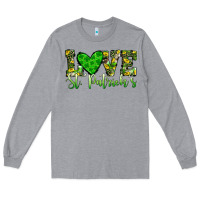 Heather Grey love st patrick s heart Long Sleeve Tee - JahusDesignShop