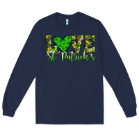 Navy love st patrick s heart Long Sleeve Tee - JahusDesignShop