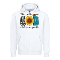 White with god all things are possible Zipper Hoodie - Artiststas