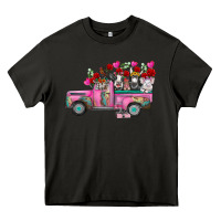 Asphalt farm animals valentine truck Heavy Core Tee - RacoonDesign