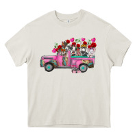 Cream farm animals valentine truck Heavy Core Tee - RacoonDesign