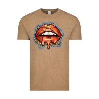 Vintage Coffee basketball lips Vintage Tee - Zillion Design Studio
